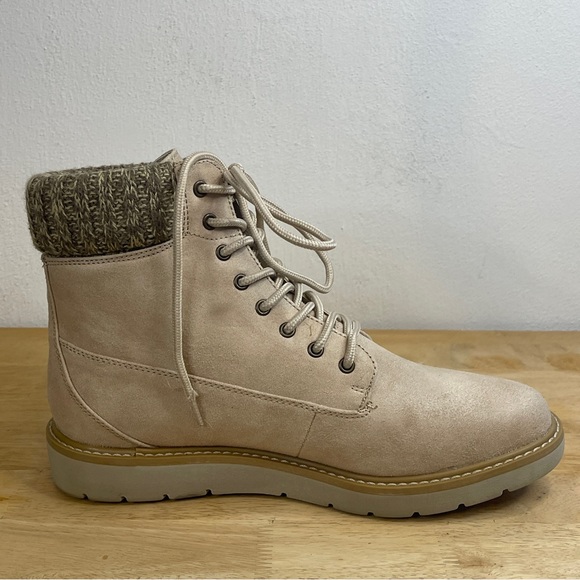 Cliffs by White Mountain Malini Sand Knit Ankle Suede Booties Boots Size 9 - Picture 7 of 13